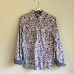 Talbots paisley blouse